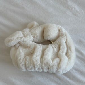 Plush Cream Faux Fur Handbag
